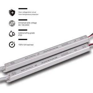 Controlador LED delgado de 12V, 3A, 36W, 12W, 12W, 18W, 24W, 36W, 48W, 60W, 72W, 24V