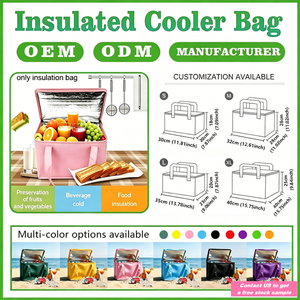 Bolsa Térmica Reutilizable Personalizada para Entrega de Alimentos, Bolsa de Playa Rosa de Tela No Tejida para Mantener Frías Botellas de Vino - Product Image 4