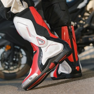 Bottes <span class=keywords><strong>de</strong></span> moto professionnelles pour la course sur route et sur piste, chaussures <span class=keywords><strong>de</strong></span> protection modèle D113, bottes hautes en alliage <span class=keywords><strong>de</strong></span> titane - Product Image 1