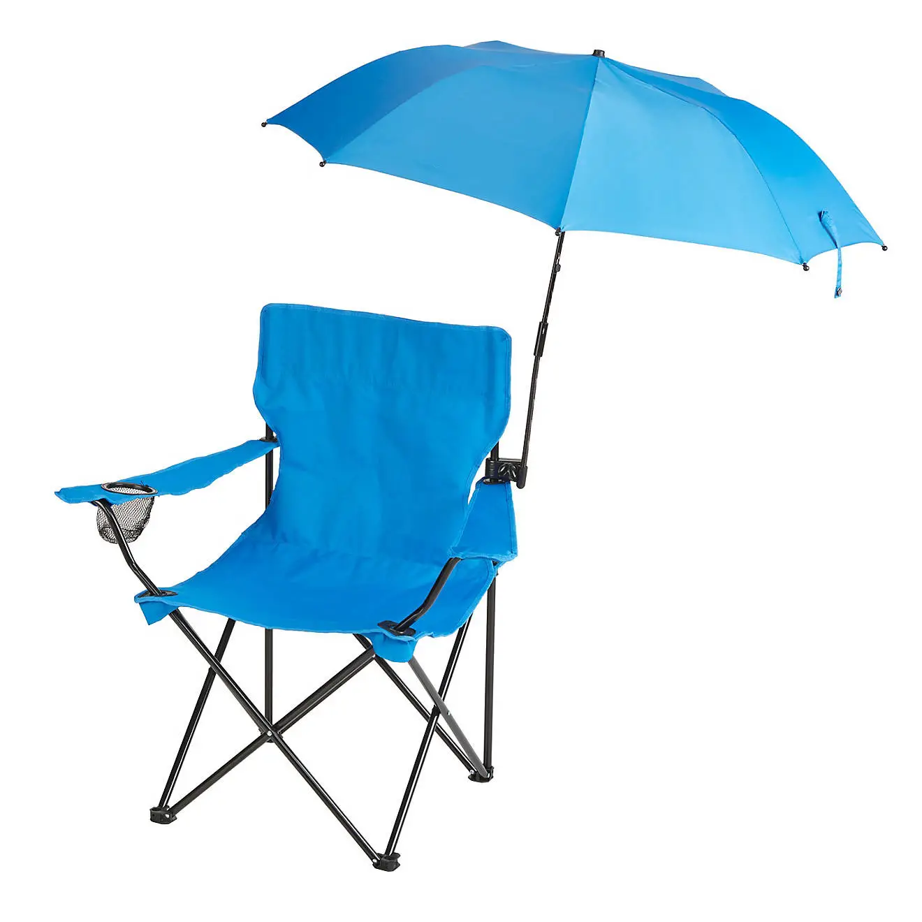 Лидер продаж, складной зонт для пляжного стула с серебристым покрытием и универсальным зажимом