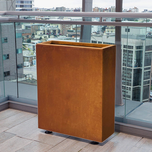 <span class=keywords><strong>Fioriera</strong></span> in Acciaio Corten su Misura, Vaso Quadrato in Metallo Arrugginito <span class=keywords><strong>per</strong></span> Uso Interno/Esterno, Vasi <span class=keywords><strong>per</strong></span> <span class=keywords><strong>Fiori</strong></span> e Piante - Product Image 3