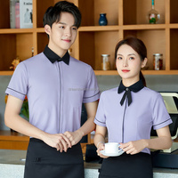 Hôtellerie Restauration Cuisine Traiteur Bar Pub Salon Uniforme de Travail Homme Femme Chemise à Manches Courtes pour Réceptionniste Serveur