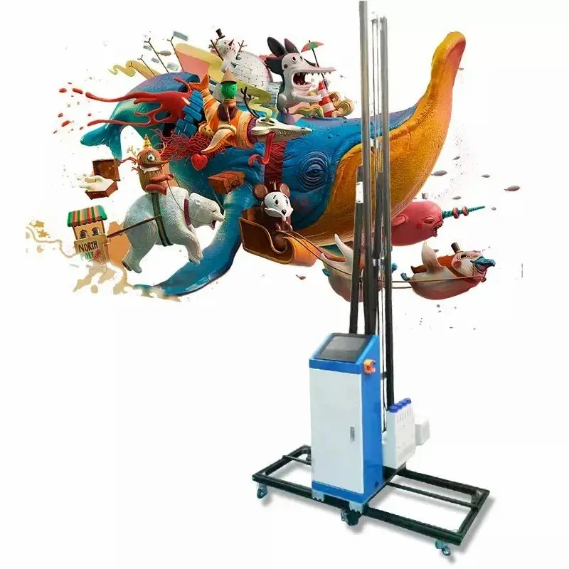 Bestseller 3D Vertical Ink Wand drucker zum Drucken von Bildern auf Glas-und Keramik wand druckmaschinen