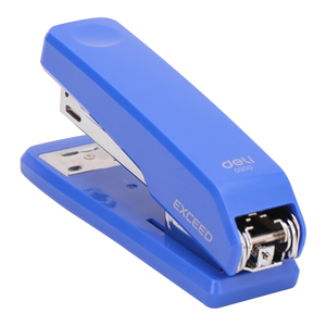 Deli E0300 # <span class=keywords><strong>Grapadora</strong></span> # 25 hojas, 24/6 y 26/6 # Barra de Tracción Metálica Azul con Ranura Giratoria para Clavos, Apertura de Ángulo Amplio, Indicador Bajo - Product Image 3