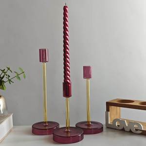 Juego <span class=keywords><strong>de</strong></span> Portavelas <span class=keywords><strong>de</strong></span> <span class=keywords><strong>Vidrio</strong></span> Soplado a Mano, Coloridos, Diseño Moderno, para Decoración <span class=keywords><strong>de</strong></span> Mesa en Bodas y Fiestas - Product Image 3