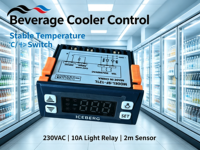Thermostat professionnel CVC SF-121L, contrôleur de température, relais 30A pour chambre froide, réfrigérateur, congélateur, accessoires de réfrigération