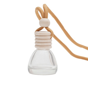 Diffuseur de parfum pour voiture en verre vide, de luxe, fantaisie, en forme de cône, 8 ml, avec bouchon en bois - Product Image 1