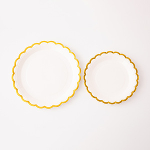 Wholesale Disposable Paper <b>Plates</b> Gold Stamping Paper Tableware <b>Plates</b> for Wedding and Birthday Parties - Product Image 3
