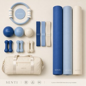 Premium Quality High Density Yoga Gift Set Mat <b>Magic</b> Circle Foam Roller Strap Bag and Exercise Band for Her St-yjtz-002 Non-Slip - Product Image 4