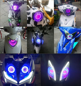 Nuevo Faro Delantero Modificado para Motocicleta y Bicicleta Eléctrica con 3 Ojos de Ángel + Ojo de <span class=keywords><strong>Demonio</strong></span> - Product Image 6