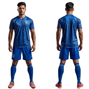 Uniforme de Fútbol Personalizado Azul Rey, Conjunto de Camiseta y Pantalones Cortos, Ropa Deportiva Transpirable para Entrenamientos, Partidos y Clubes - Product Image 1