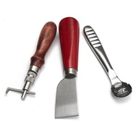 Kit de 18 outils manuels pour le travail du cuir, comprenant un perforateur, un outil de couture, un outil de découpe, un outil de rainurage pour selle et un outil de rainurage pour travaux lourds