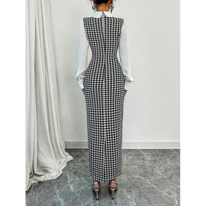 Chic Styles and Comfort in grey check dress for Trendy Women
