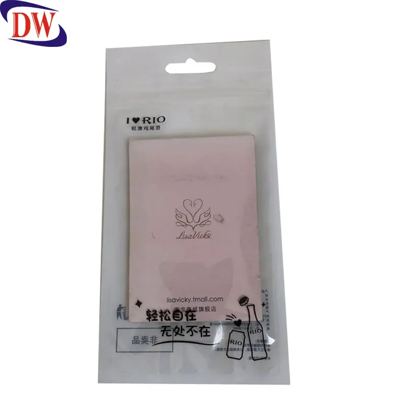 custom see through laminated back white front clear plastic ziplock bottle opener packaging poly bags