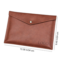 Carpeta de Archivos A4 Personalizada en Oferta, Estilo Vintage, Portadocumentos Impermeable de PU con Botón para Viajes, Tarjetas de Visita y Documentos