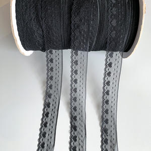 Quantité 2.8cm Nylon Dentelle Maille Coeur Forme Dentelle Légèreté Doux Blanc Noir DIY Fait à la Main Fille Vêtement Lolita Robe - Product Image 2