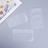 Pochettes de classement réutilisables en PVC transparent de qualité alimentaire A5 à 6 trous, étanches avec fermeture éclair, pour agenda, carnet et rangement de documents