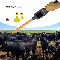 Lector de Microchip RFID para Animales con Exportación de Datos de Software Gratuito, ISO11784/85 HDX FDX-B, Escáner de Etiquetas Auriculares, ABS Resistente para Ganado en Corrales