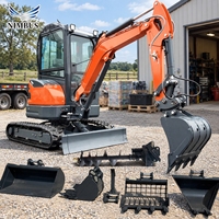 Mini-excavatrice NIMBUS avec livraison gratuite, 2,5 tonnes, moteur Yanmar EPA, micro-excavatrice, petite excavatrice agricole, excavatrice pour la maison