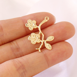 30 pièces en acier inoxydable vigne feuillue breloques fleur feuille pendentif boucles d'oreilles <span class=keywords><strong>flocon</strong></span> résultats bijoux à bricoler soi-même fabrication collier accessoires - Product Image 5