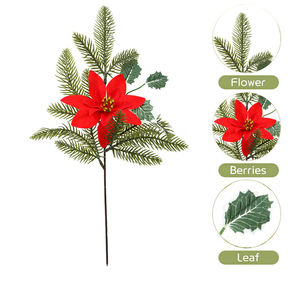 Ramas <span class=keywords><strong>de</strong></span> <span class=keywords><strong>pino</strong></span> verde artificial Tallo Real Touch Navidad Agujas <span class=keywords><strong>de</strong></span> <span class=keywords><strong>pino</strong></span> Selecciones Ramas Vacaciones Invierno Guirnalda Verdor Arbustos <span class=keywords><strong>de</strong></span> flores - Product Image 4