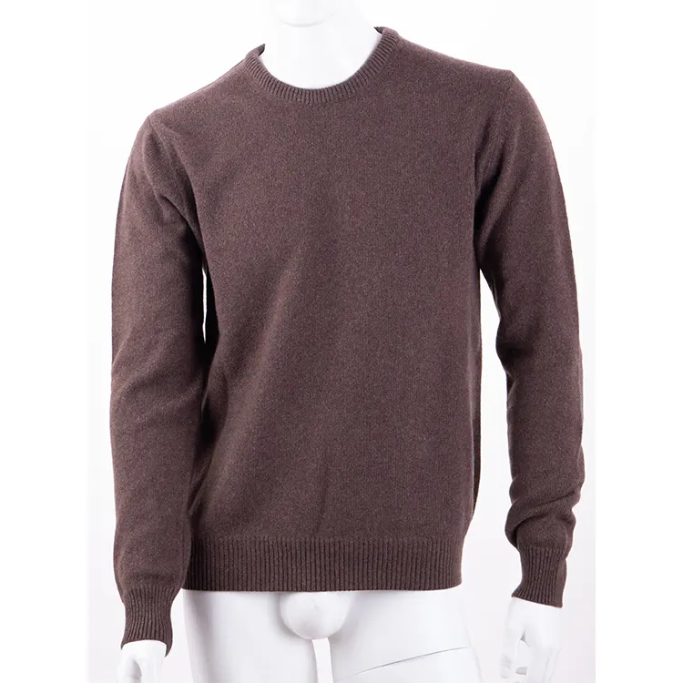 Maglione PULLOVER lavorato a maglia 100% CASHMERE riciclato uomo stile moda italiana made in italy girocollo