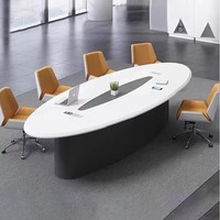 Ensemble de bureau de salle de conférence, mobilier de bureau moderne et minimaliste avec table de conférence et chaises robustes pour usage commercial