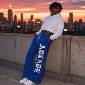 Pantalones Deportivos Personalizados al por Mayor, 100% Algodón, para Jogging, con Estampado 3D en Relieve, Pantalones Deportivos de Felpa - Product Image 4