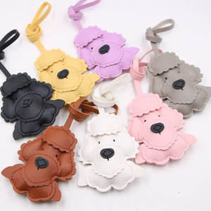 Porte-clés en cuir PU en forme de chiot Teddy, 13 couleurs, mignon, pendentif pour sac, mini sac à main vintage, accessoire pour la rentrée scolaire, durable - Product Image 2