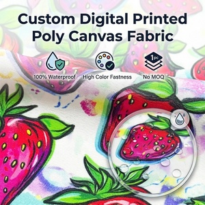 Tela de Lona Impermeable con Diseño Personalizado, 100% Poliéster, Tela de Lona de Poliéster <span class=keywords><strong>por</strong></span> Metro para Carpas y Bolsas - Product Image 2