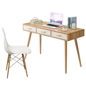 מחיר סיטונאי איכות גבוהה מודרני שולחן לימוד עץ עם מגירה
