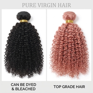 Capelli Umani Afro Kinky Ricci a Doppia Trama, 3 Pacchi in Offerta, Senza Grovigli, Senza Perdita di Capelli, Extension Afro Kinky Indiane in Bulk - Product Image 4