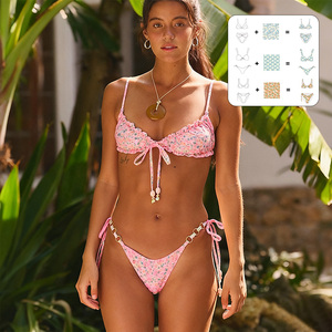 Ensemble <span class=keywords><strong>de</strong></span> maillot <span class=keywords><strong>de</strong></span> <span class=keywords><strong>bain</strong></span> bikini deux pièces pour femme adulte, <span class=keywords><strong>simple</strong></span>, sexy, très extensible, avec logo personnalisé, <span class=keywords><strong>de</strong></span> haute qualité et durable - Product Image 1