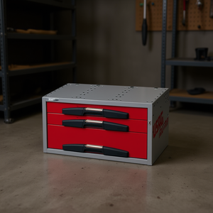 Tool Cabinet 5000 Ce3 Red 3 Drawer Steel <b>Storage</b> Unit For <b>Workshop</b> Use - Product Image 3