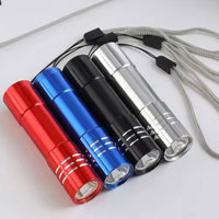 Senter LED Mini Portabel Cahaya Kuat dengan Reflektor Aluminium, Dapat Diisi Ulang via USB, Senter Genggam Kecil, Lampu Saku