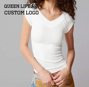 <span class=keywords><strong>Camiseta</strong></span> raglán de algodón con estampado de pantalla para bebé, <span class=keywords><strong>Camiseta</strong></span> ajustada con hombros descubiertos, <span class=keywords><strong>camiseta</strong></span> recortada, camisetas cortas ajustadas personalizadas, <span class=keywords><strong>camiseta</strong></span> para mujer - Product Image 2