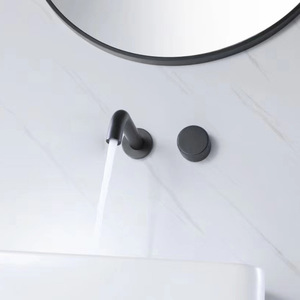 Moderner 8-Zoll-Wandmontierter Messing-Wasserhahn mit 2 Löchern, Einhand-Badmischbatterie, Gebürstete Oberfläche, Berührungsloser Sensor, Verdeckt - Product Image 6