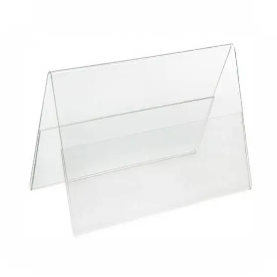 Hoge Kwaliteit A4 A5 A6 Helder Transparant Acryl V-Vorm Tafel Tafelblad Kaarthouder