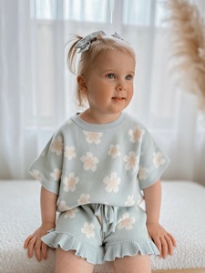 Pagliaccetto floreale su misura del cotone per le bambine del neonato del bambino del neonato vestito a <span class=keywords><strong>margherita</strong></span> lavorato a maglia per 6-9 e 9-12 mesi stagione estiva - Product Image 3