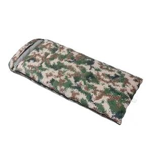 Hot selling outdoor portable goose down camouflage color envelope sleeping bag good quality 4 season waterproof