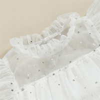 1 Pcs Marque privée Robe de princesse pour fête d'anniversaire et de mariage pour bébés filles Robe blanche de baptême pour filles Robe mignonne pour bambins filles