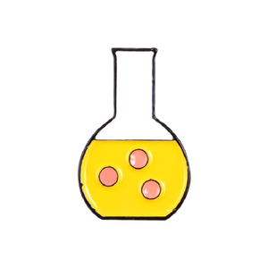 Broche de formule moléculaire chimique de dessin animé personnalisable mignon bécher réaliste flacon de tube à essai émail doux pour épinglette pour métal - Product Image 6