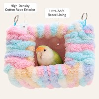 Gemütliches Papageien-Vogelnest, Pfingstrosen-Nest, Abnehmbares Haustierbett für Kleintiere und Reptilien, Sushi-Nigiri-Form, 5-Schichtige Wellpappe in Exportqualität