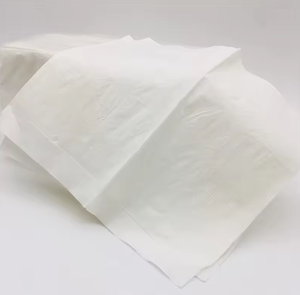 Precio de fábrica personalizado Premium 33x33 Bebidas Restaurante Servilletas de papel Servilletas suaves 2 capas Blanco 100 Servilletas de papel tisú - Product Image 3