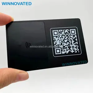 Tarjeta NFC personalizada de metal inteligente de negocios digital RFID sin contacto con código Qr