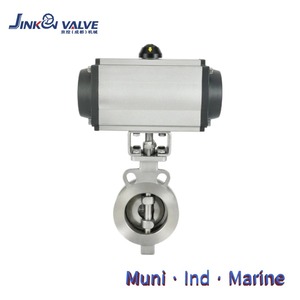 Vanne papillon pneumatique à triple décalage D673H, joint rigide, acier inoxydable SS316L/acier au carbone, PN16 Classe 150 - Product Image 2
