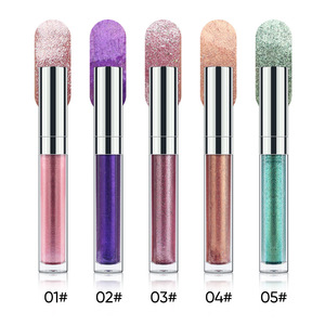 Hot Selling Personality High Pigment Private Label Liquid Eyeshadow 5-Color Ultra-Shiny <strong>Silver</strong> Tube Eyeshadow Liquid <strong>Eye</strong> <strong>Makeup</strong> - Product Image 4