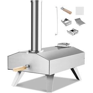 Four à pizza à granulés de table moderne, luxueux et haut de gamme, réglable, en acier inoxydable, avec pieds pliables et dispositif de sécurité Flame Tamer (GPL) - Product Image 1