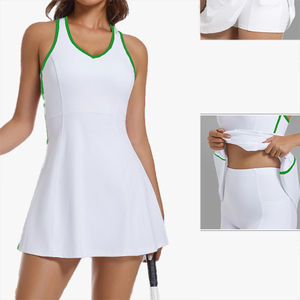 Tennis Sports <b>Dress</b> Slim With Chest Pad Fitness Set Women's Sleeveless Badminton Wear Tennis Wear - Product Image 2