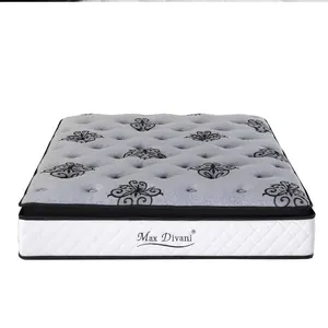 5 étoiles 12 pouces épais gel mémoire mousse naturel latex haute densité mousse hôtel confort de luxe double oreiller matelas